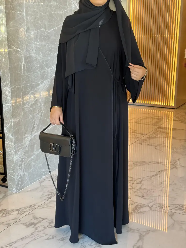 عباية قطعتين ووشاح شيفون 6682