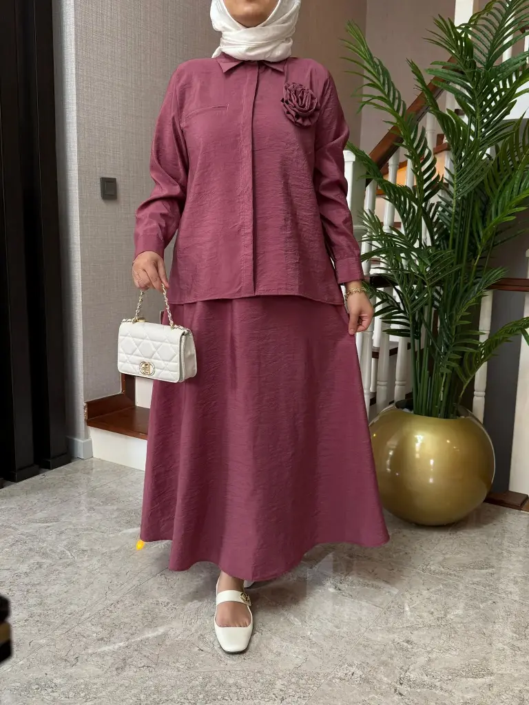 بدلة قطعتين ساتان 6758