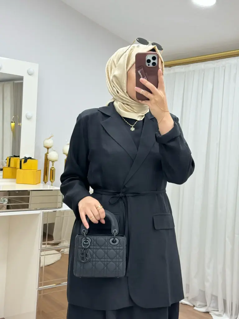 بدلة فستان كت مع جاكيت 6763