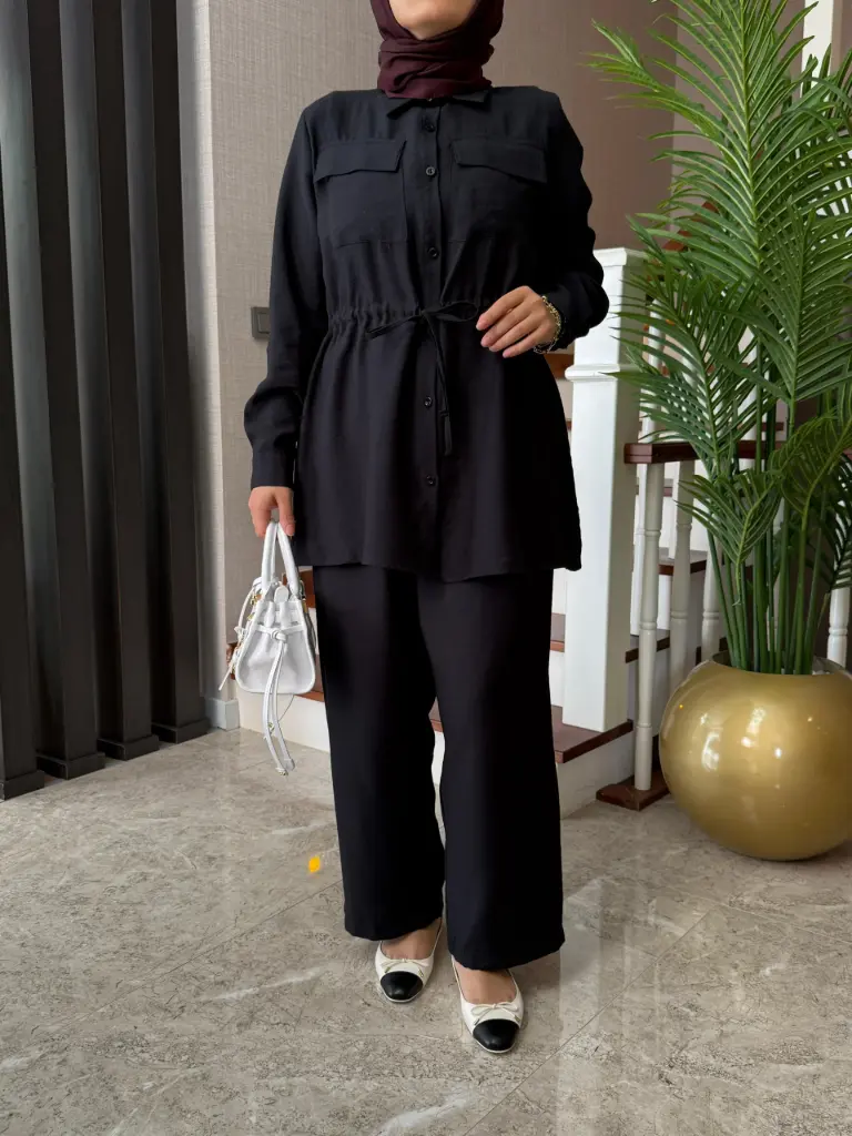 بدلة اوفيليا بنطلون بحزام 6803