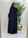 Abaya with embroidered scarf