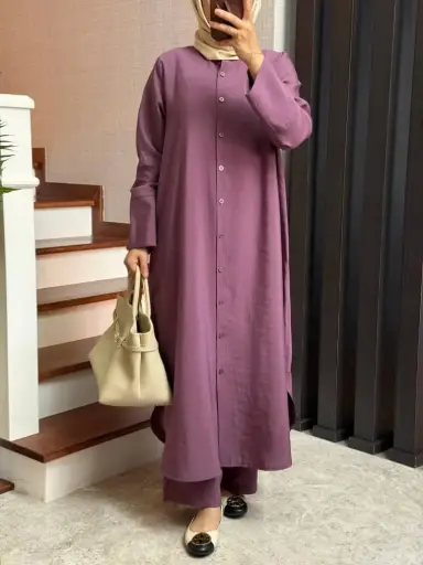 بدلة طويلة بالبنطلون ازرار 6795